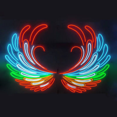 Dimensões personalizadas Desconto LED Neon Sign para Logotipo de Feliz Aniversário Asas Halloween Bar Sign