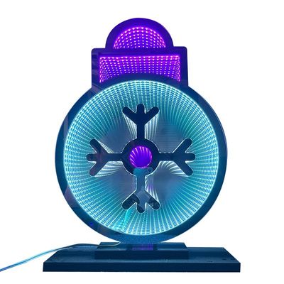 DC 12V LED Luz de Natal Globo de Neve Espelho Mágico Acrílico Abyssal Infinito Espelho