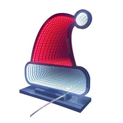 Decoração do Festival de Natal Sinais de Neon LED de 40 cm com Chapéu de Papai Noel 3D Magico Personalizado