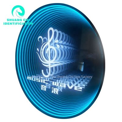 Alto brilho Luz LED Ilusão Infinita Espelho sinal de neon para produtos personalizados finais