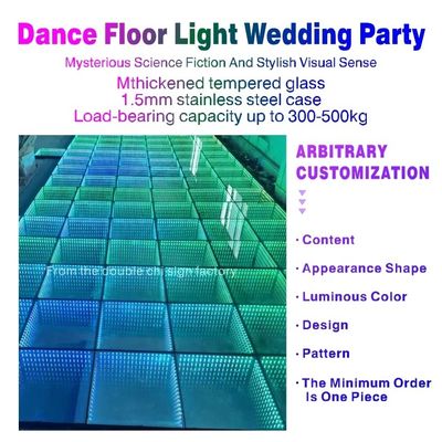 G/B/Y/RGB/RGB 3in1 Luzes de palco Vidro temperado LED Pavimento de dança para casamentos