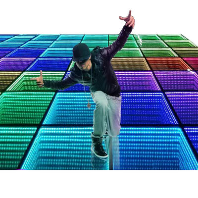 3D Infinity Mirror Video Light LED Pavimento de Dança Para Participação de Casamento Personalização