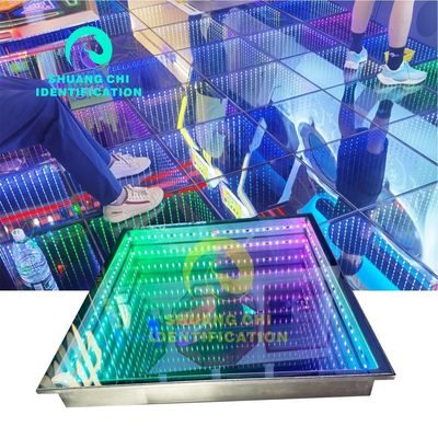3D Infinity Mirror Video Light LED Pavimento de Dança Para Participação de Casamento Personalização