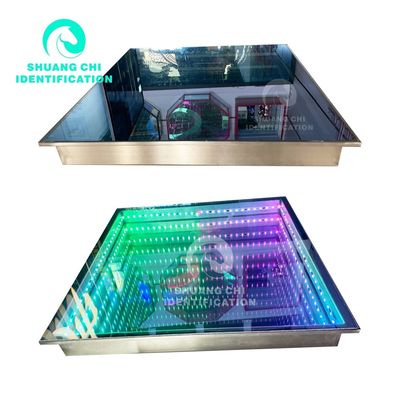 3D Infinity Mirror Video Light LED Pavimento de Dança Para Participação de Casamento Personalização
