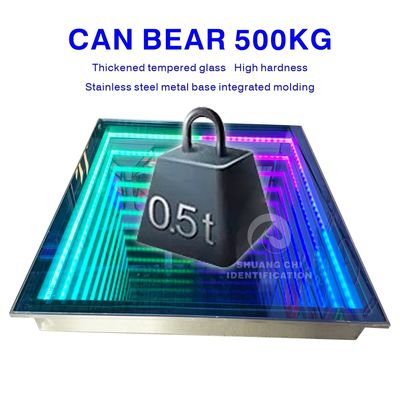 3D Infinity Mirror Video Light LED Pavimento de Dança Para Participação de Casamento Personalização