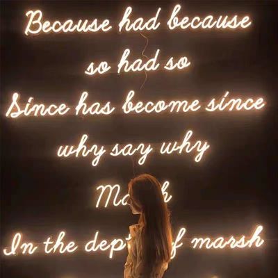 Dimensões personalizadas Luz de sinal de neon LED para decoração de interiores