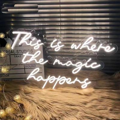 Dimensões personalizadas Luz de sinal de neon LED para decoração de interiores