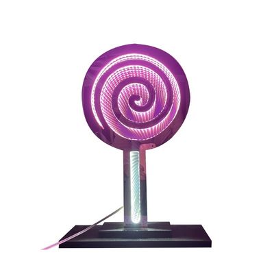 Lâmpadas de espelho de infinito personalizáveis RGB Grande presente de Natal com design de dois lados