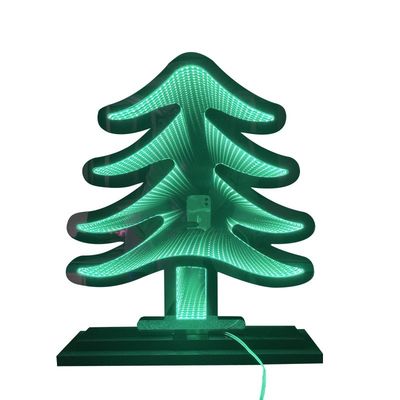 Árvore de Natal Infinity Led Espelhos Acrílicos Iluminação exterior sem suporte de atenuador