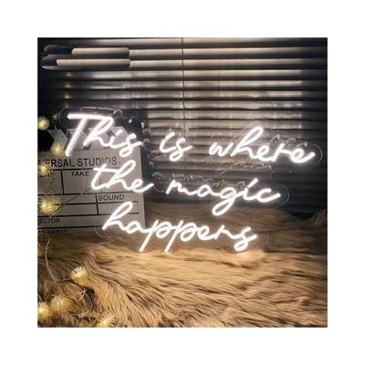 Letras artesanais LED sinal de luz de néon para decoração de casamento personalizada em estilo contemporâneo