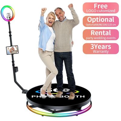25cm de altura de plataforma Selfie plataforma 360 Photo Booth com rotação automática sem fio