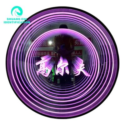 Fonte de alimentação Infinity Custom LED Screen Mirror Neon Sign Para qualquer organização