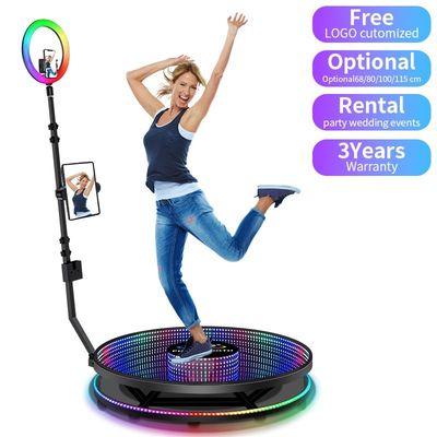 Fotobooth de máquina rotativa com capacidade de carga de 500 kg e altura de plataforma de 25 cm