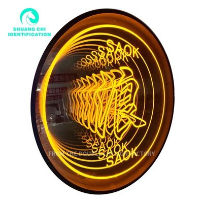 Espelho de abismo personalizado Espelho de neon para decoração de parede personalização contemporânea