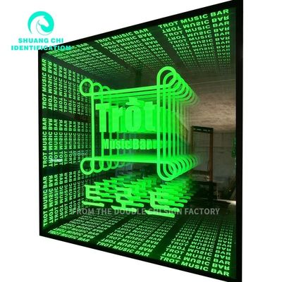 Espelho de abismo personalizado Espelho de neon para decoração de parede personalização contemporânea