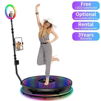 25cm de altura de plataforma Automático 360 Booth para eventos ao ar livre e fotografia selfie