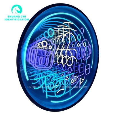 LED Strips Fonte de luz Infinity Custom LED Neon Sign com redondeza Quadrado Octágono