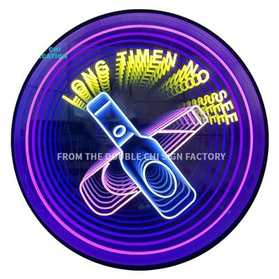 LED Strips Fonte de luz Infinity Custom LED Neon Sign com redondeza Quadrado Octágono