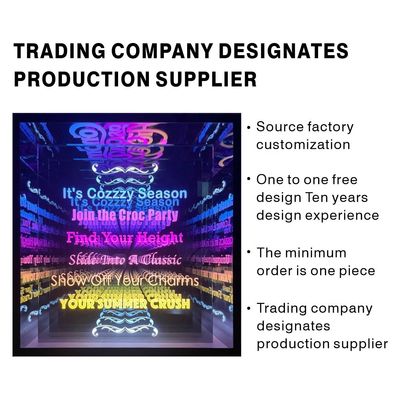 LED Strips Fonte de luz Infinity Custom LED Neon Sign com redondeza Quadrado Octágono