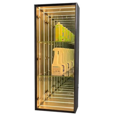 Armário de vinho sob medida para interiores e exteriores Armário de exibição de barras com luz LED de alto brilho