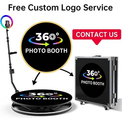 Foto Booth com câmera rotativa de 360 graus com suporte automático e carga de 500 kg
