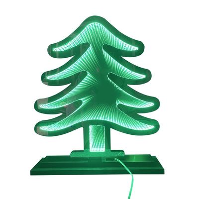 40cm Custom Natal Neon Abismo Espelho Pai Natal Infinity Espelho Sinais de Luzes para o feriado