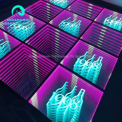 2023 Melhor Produto de Cores Ricas Espelho 3D Indoor Neon Dance Floor para DJ Disco Party