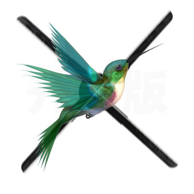 Relação de contraste 1.28mm WiFi 3D Hologram Advertising Fan com 2 lâminas e LED Display