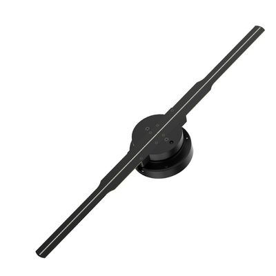 Relação de contraste 1.28mm WiFi 3D Hologram Advertising Fan com 2 lâminas e LED Display