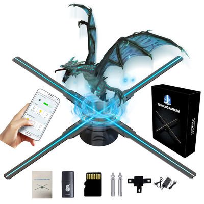 52cm 4 lâminas Holográfico Publicidade Ventilador Alta Resolução 3D Holograma Tecnologia por OEM