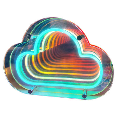DC12V/AC110-220V Custom Infinity Logo Colorido LED 3D Neon Wall Tunnel para DJ Disco Party