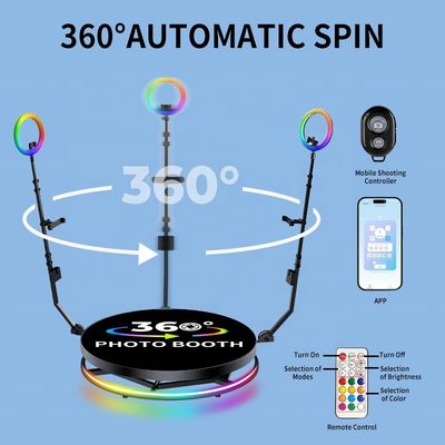Plataforma rotativa de câmera 360° com carga de 500 kg e controlo de emergência
