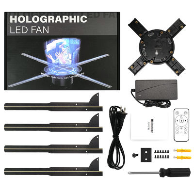 Ventilador LED de publicidade holográfica 3D com controle Wifi e imagem rotativa de ponta