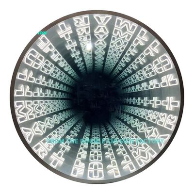 Neon Infinity 3D LED Ilusão Óptica Espelho do Chão Elevar a Decoração da Sua Casa