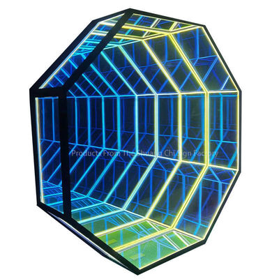Espaço de Transformação em Quadros Personalizado Espelhos de Neão 3D Abissal com Cores Personalizáveis