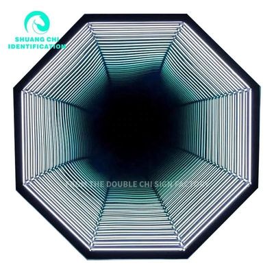 Espaço de Transformação em Quadros Personalizado Espelhos de Neão 3D Abissal com Cores Personalizáveis