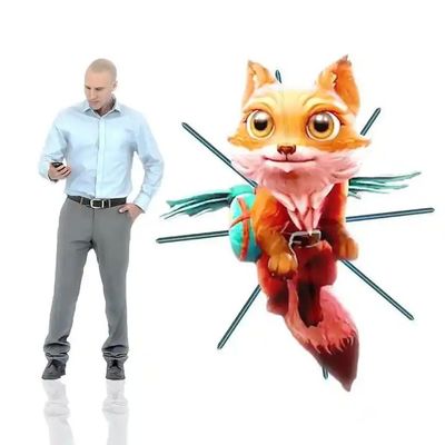 Exibição de publicidade atraente Ventilador holográfico 3D com projeção de alta definição
