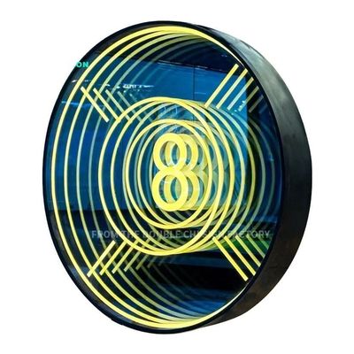 Colored Led 3D Neon Wall Infinity Mirror Tunnel para decoração de casa