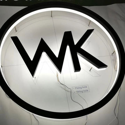 Sinalização retroiluminada de aço inoxidável Display de letras 3D personalizável para logotipos eletrônicos de empresas