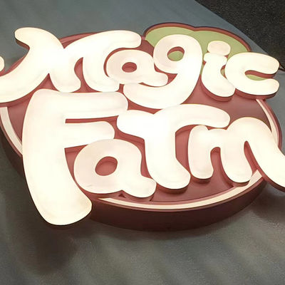 Sinalização retroiluminada de aço inoxidável Display de letras 3D personalizável para logotipos eletrônicos de empresas