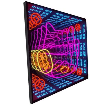Transforme o seu espaço com Infinite Mirror 3D Custom Led Neon Sign Abrace a Criatividade