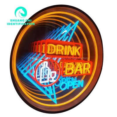 Transforme o seu espaço com Infinite Mirror 3D Custom Led Neon Sign Abrace a Criatividade