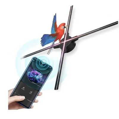 Ventilador de holograma 3D com alta relação de contraste 1.692MM e tensão de entrada 100-240W/AC 50/60HZ