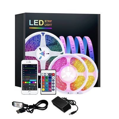 Decoração de interiores 5m 10m RGB LED Strip Lights com controle IR e SMD 5050 à prova d'água