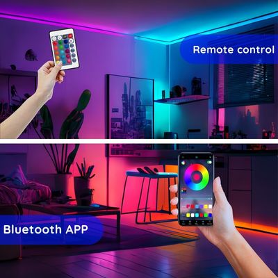 Decoração de interiores 5m 10m RGB LED Strip Lights com controle IR e SMD 5050 à prova d'água