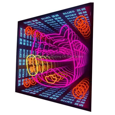 3D Neon Abyssal Mirror com design personalizado e 80lm/w Lâmpada eficiência luminosa