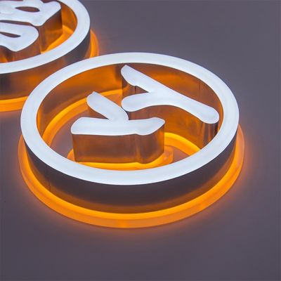 Lâmpadas de letras de metal LED iluminadas para trás Sinais 3D de plástico Caracteres luminosos para publicidade