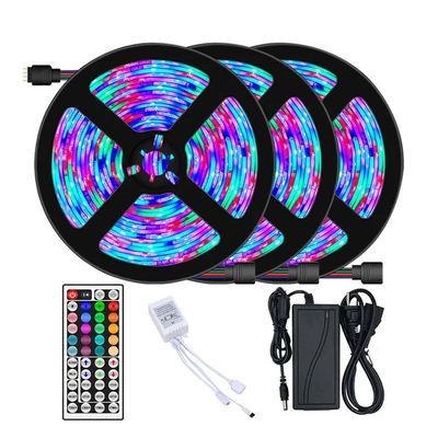 16.4ft 12V 5050 RGB Smart Bluetooth LED Strip Music Light para decoração de quarto
