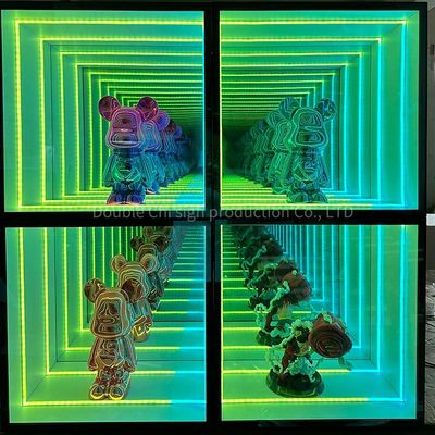 Espelho de Abismo Personalizado Infinito Espelho Mágico Gabinete de Display para Decoração de Lojas Comerciais