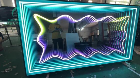 Coleção Neon Abyss Mirror 12 Opções de decoração de interiores para espaços internos contemporâneos